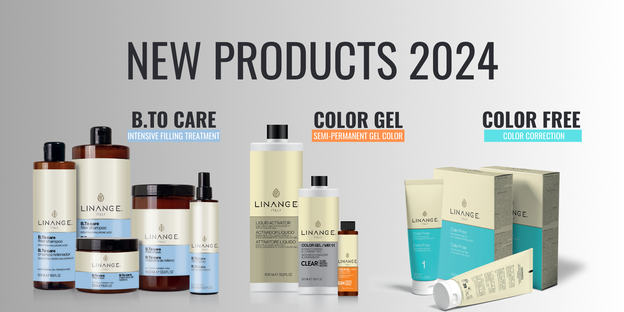 Linange BTO Care, Color Gel and Color Free Lines